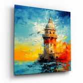 Maiden's Tower Glass Wall Art.
